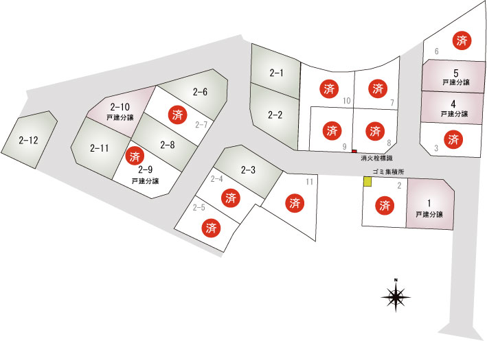大江2丁目ニュータウン1期・2期新築注文住宅・分譲地情報